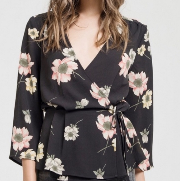 Sweet Wanderer Tops - NWOT y2k wrap summer minimal boho ruffle blouse